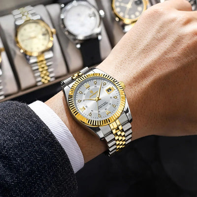 POEDAGAR Luxury Fashion Wristwatch For Men Stainless Steel Date Quartz Man Watch Waterproof Luminous Casual Men's Watches Reloj - LKBA