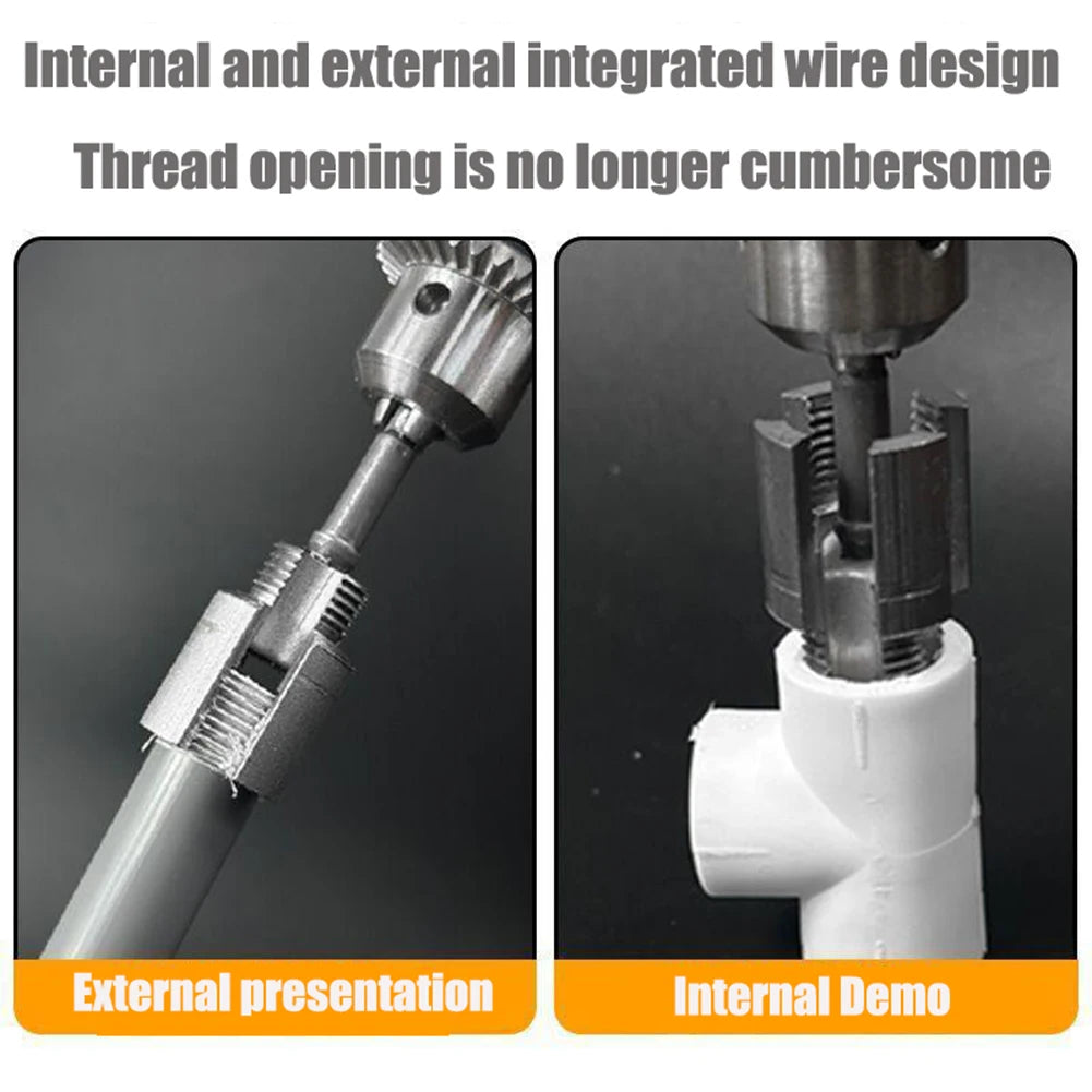 Universal Internal External Pipe Threading Tool Compact Durable Hand Tool for Fast Pipe Fittings - LKBA