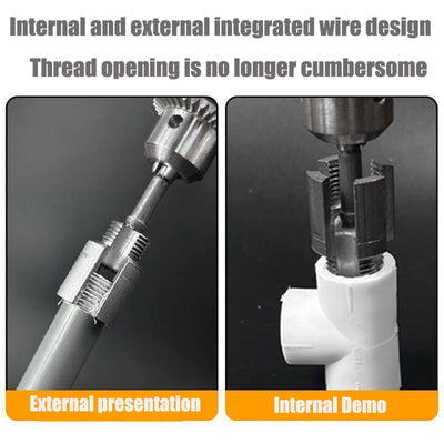 Universal Internal External Pipe Threading Tool Compact Durable Hand Tool for Fast Pipe Fittings - LKBA