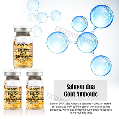 Stayve 8ml Salmon DNA Gold Ampoule Serum Kit Natural Brightening Whitening Moisturizing Rejuvenation Face Care Skin - LKBA