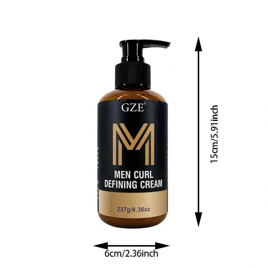 GZE Men Curl Defining Cream - Defined Bouncy Cue Curls Waves- Enhances Curl Definition and Hydrates Hair Frizz rls and Frizz - LKBA