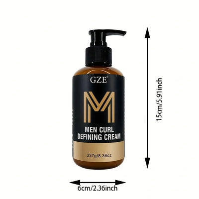 GZE Men Curl Defining Cream - Defined Bouncy Cue Curls Waves- Enhances Curl Definition and Hydrates Hair Frizz rls and Frizz - LKBA