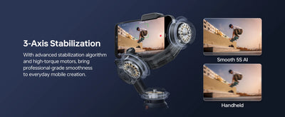 SMOOTH 5S AI Tracking Handheld Stabilizer 3-Axis Smartphone Gimbal Outdoor Gimbals - LKBA