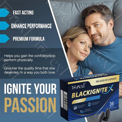 BlackIgniteX Natural Male Enhancing Supplement- Boosts Strength & Firmness for Men, Enhanced Stamina Performance & Endurance - LKBA