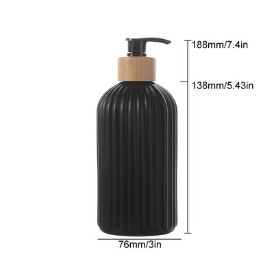 500ml Strip Soap Dispenser with Pump Empty Storage Jar Liquid Soap Bottle Rust Proof Waterproof Hand Soap - LKBA