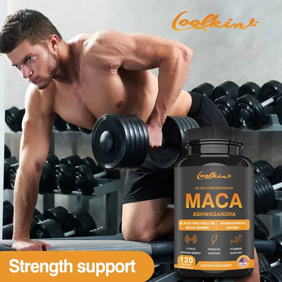 Male Supplement with Ashwagandha and Maca To support Male Libido and Promote Healthy Capsules - LKBA