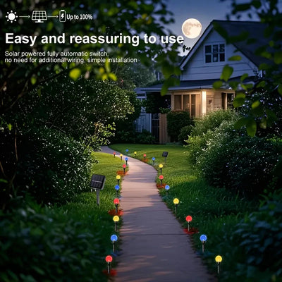 30 LED Solar Bubble Ball Lawn Lights Waterproof Solar Pathway String Light for Outdoor Garden Patios Trail Lighting Decoration - LKBA