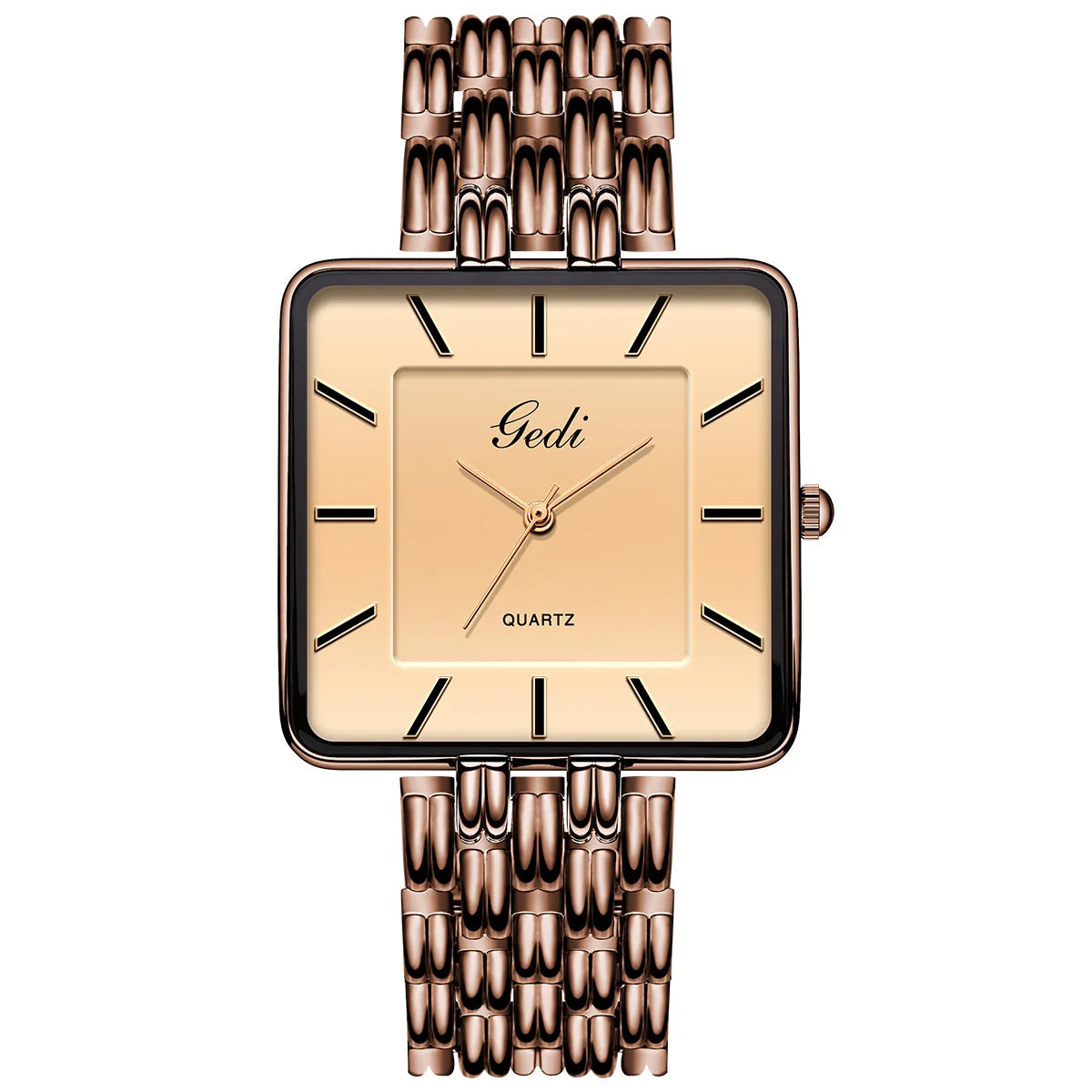 Men Watch Business Simple Square Couple Watches Waterproof Stainless Steel Premium Ultra Thin Women Fashion Quartz Wristwatches - LKBA