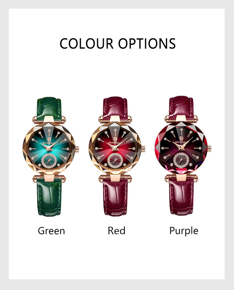 POEDAGAR Top Luxury Watches For Women Waterproof Leather High Quality Quartz Woman's Watch Casual Fashion Ladies Wristwatch Gift - LKBA