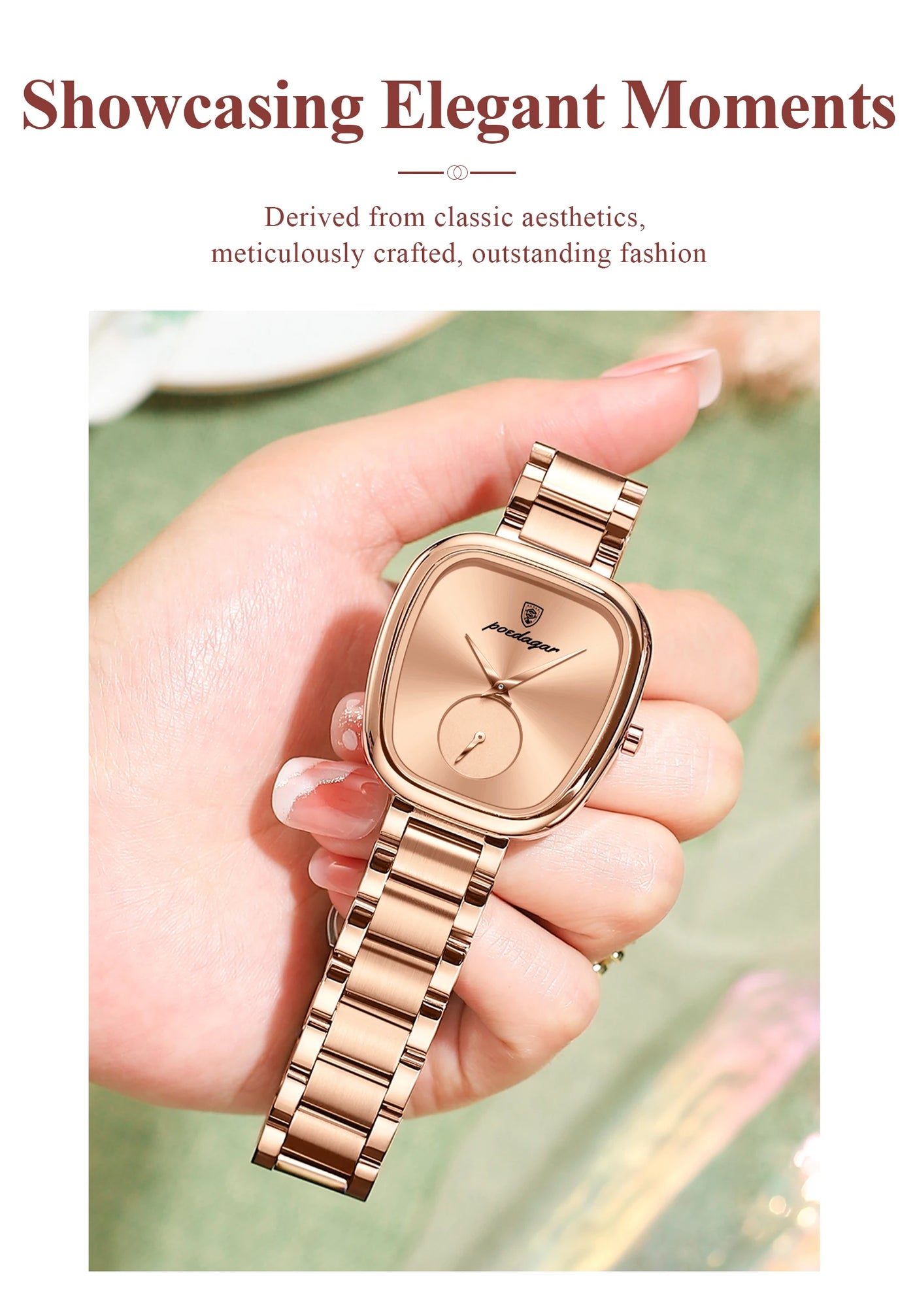 POEDAGAR Luxury Elegant Watch For Woman Waterproof Stainless Steel Quartz Women's Watches Simple High Quality Ladies Wristwatch - LKBA