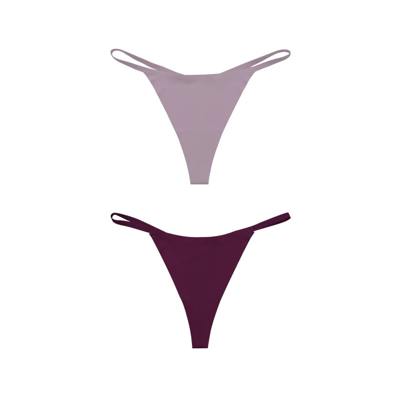 Hot Sale Sexy Ladies T-back Skin-friendly Underpants Stretch Thongs Women Underwear G-string seamless panties for women - LKBA