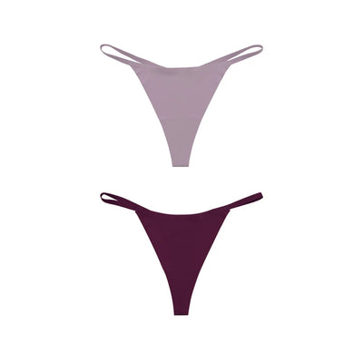 Hot Sale Sexy Ladies T-back Skin-friendly Underpants Stretch Thongs Women Underwear G-string seamless panties for women - LKBA