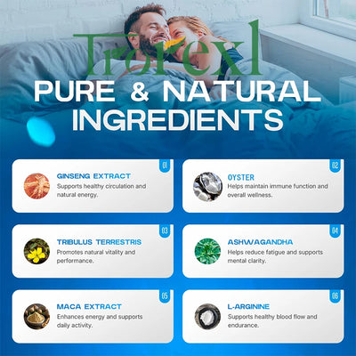 36-360pcs Blue Pills Male Supplement with Natural Oyster & Ginseng, Stamina & Endurance, Boosting Performance - LKBA