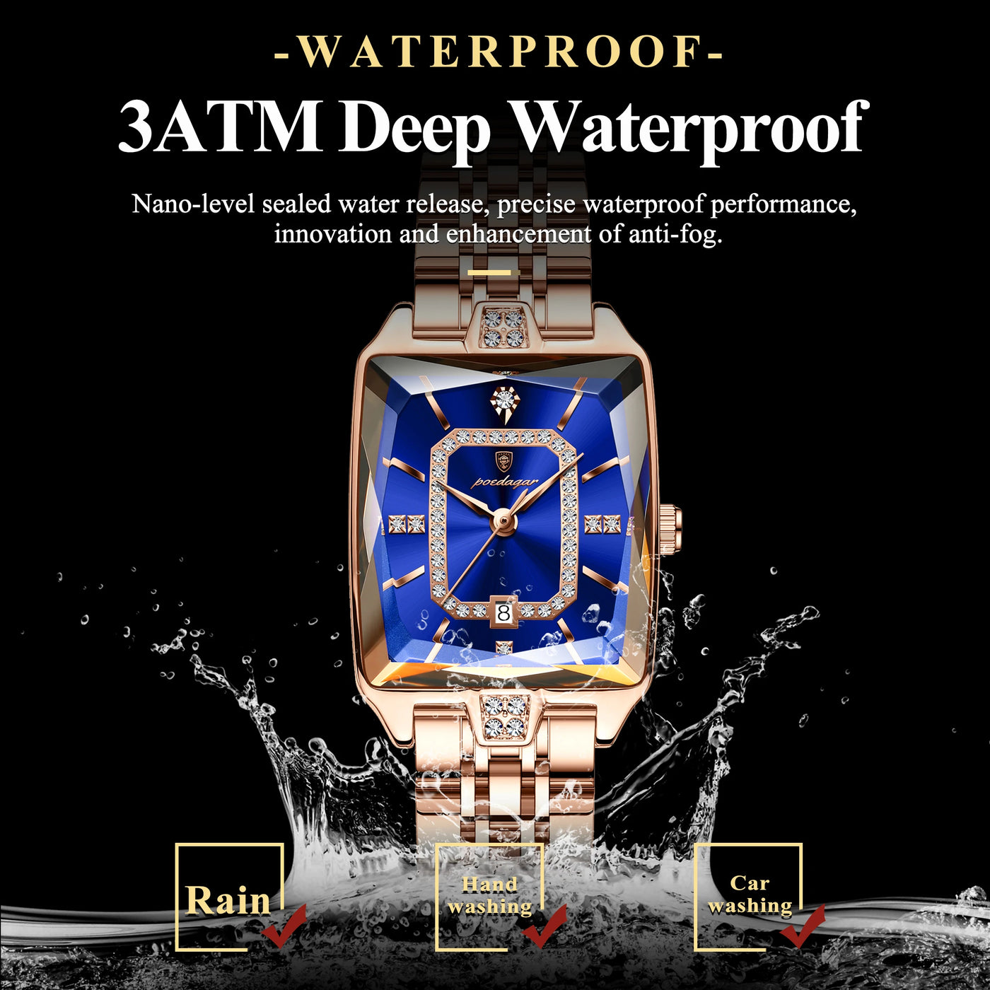 POEDAGAR Luxury Casual Ladies Watch Stainless Steel Waterproof Date Fashion Woman Wristwatch High Quality Quartz Women's Watches - LKBA