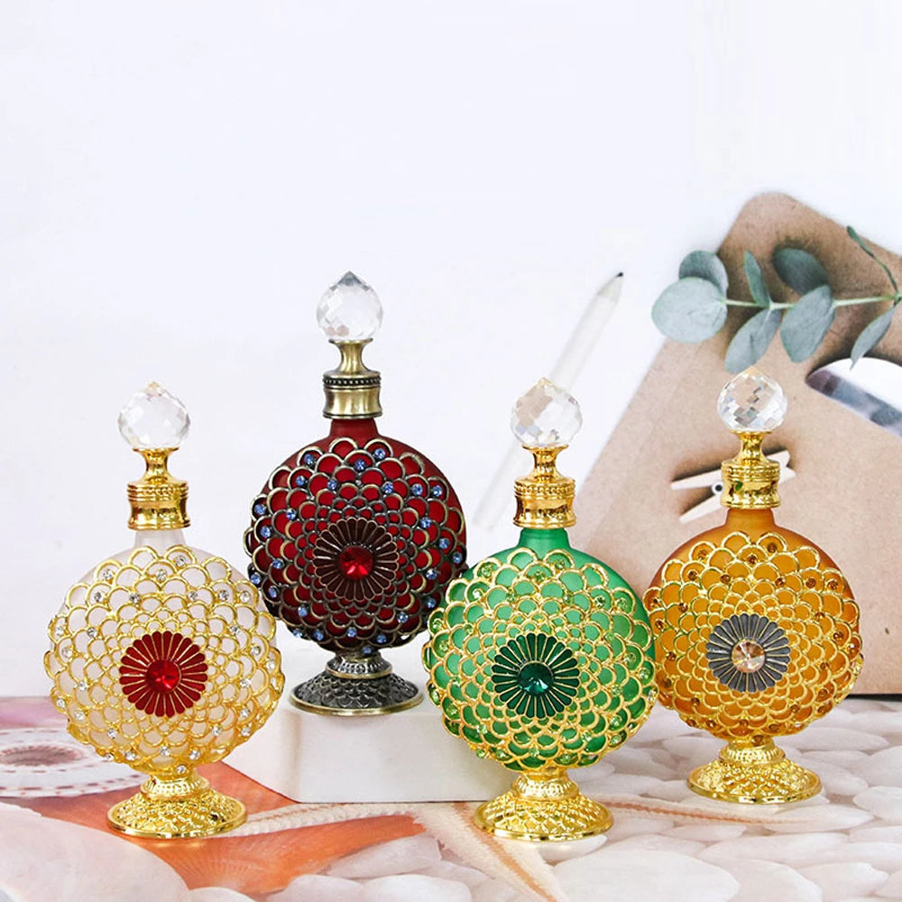 30ml Luxury Vintage Perfume Bottles parfum Mini Travel Essentials Oil Glass Dubai Refillable Perfume Refill mini Dropper Bottle - LKBA