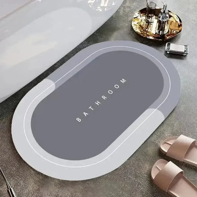 Absorbent Bath Mat Coral Velvet Bathroom Rug Fast Water Absorption Soft Comfortable Non-Slip Quick Dry Floor Mat - LKBA