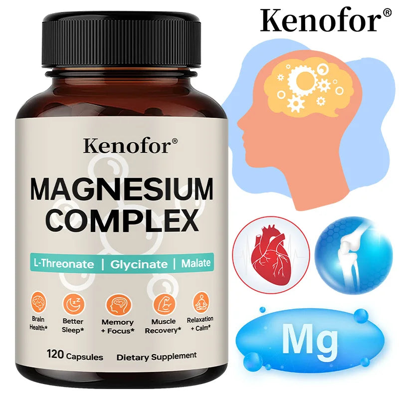 Triple Magnesium Complex - Brain & Sleep Health - L-Threonate, Glycinate, Malate - LKBA