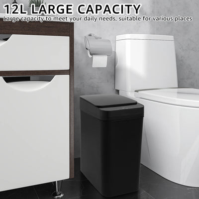 Automatic Sensor Trash Can 12L Touchless Infrared Motion Sensor Smart Trash Can for Kitchen Bathroom Waterproof Wastebasket NEW - LKBA