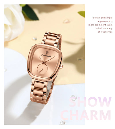 POEDAGAR Luxury Elegant Watch For Woman Waterproof Stainless Steel Quartz Women's Watches Simple High Quality Ladies Wristwatch - LKBA