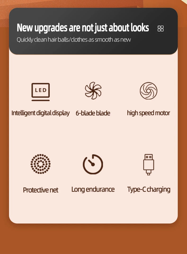 Portable Hair Ball Trimmer Home Clothes Shaving Machine Pill Removal Tool Shaver Lint Remover For Sweater USB Rechargeable - LKBA