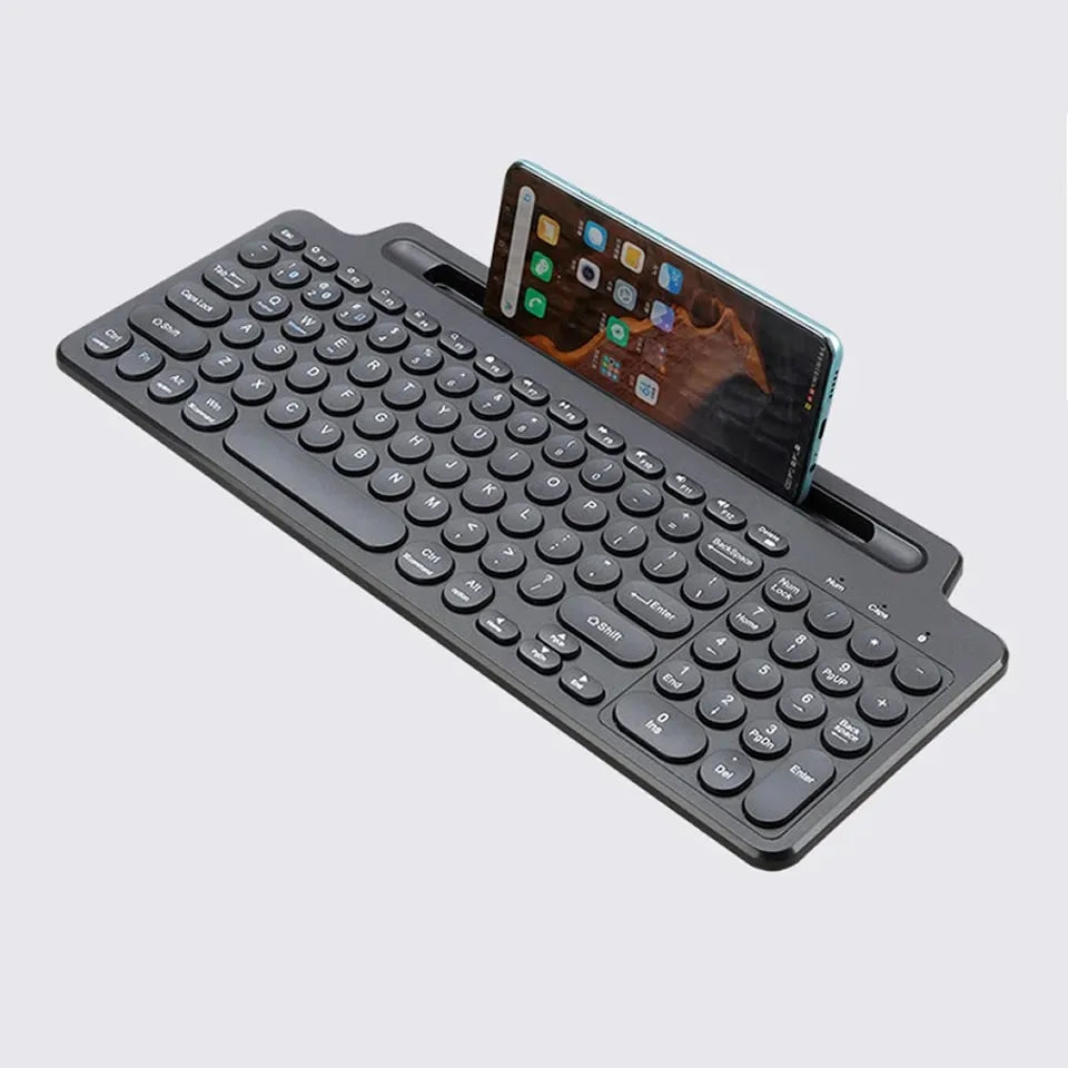 Mode Dual Bluetooth Keyboard BT5.0 3.0 2.4G Wireless Keyboard with Touchpad Gaming Keyboard with Card Slot for Laptop Tablet - LKBA