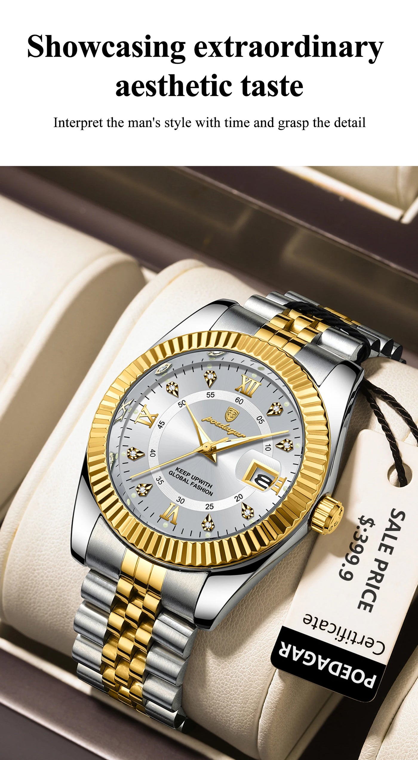 POEDAGAR Luxury Fashion Wristwatch For Men Stainless Steel Date Quartz Man Watch Waterproof Luminous Casual Men's Watches Reloj - LKBA