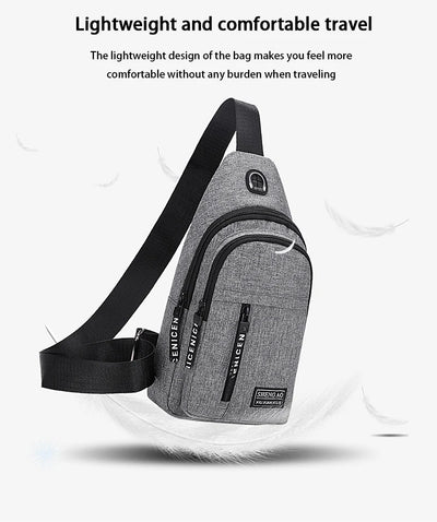 Travel Men's Handbags Multifunctional USB Chest Bag Designer Messenger Crossbody Bags Water-Proof Shoulder Bag Sports Back Pack - LKBA