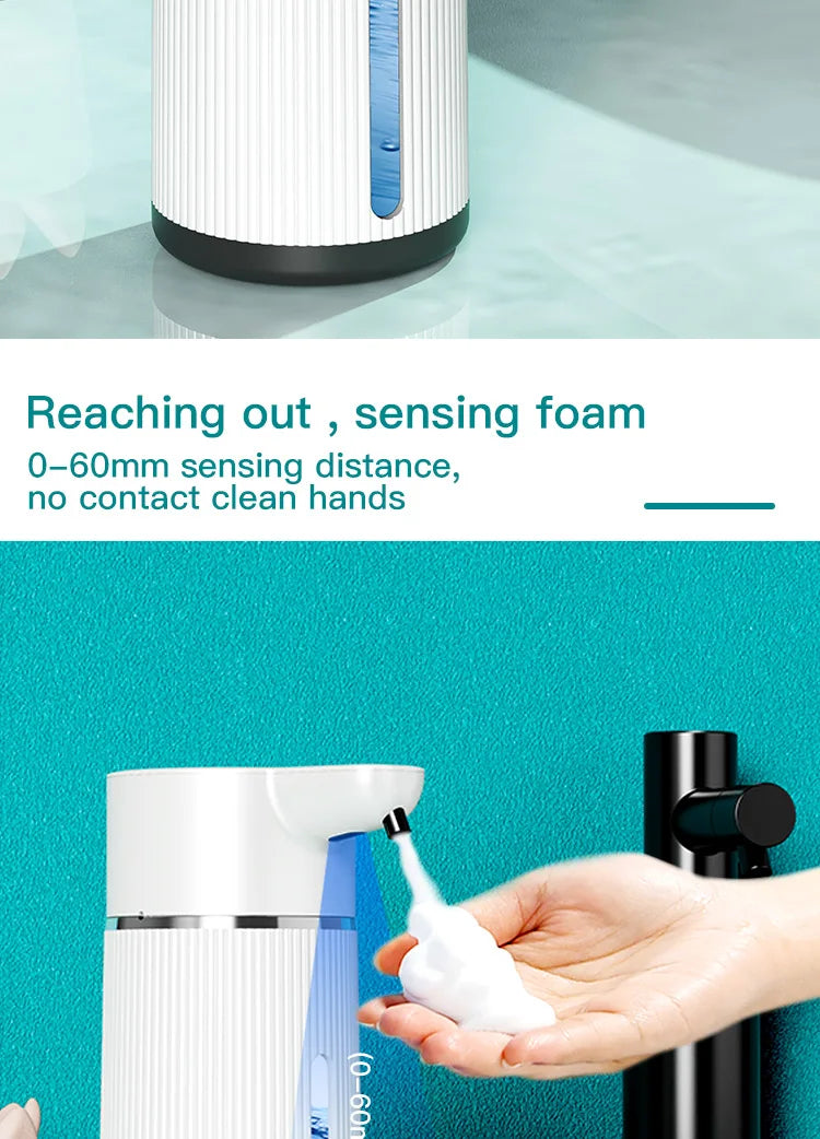 420ML Large Capacity Automatic Smart Senor Soap Dispenser Wall-Mounted Electric Foam/Liquid Model Hand Dish Washing Pump Machine - LKBA