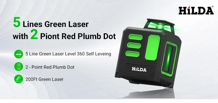 Green Cross Laser Level meter 360 Automatic Level meter Construction Tools and Equipment Optical Instruments - LKBA