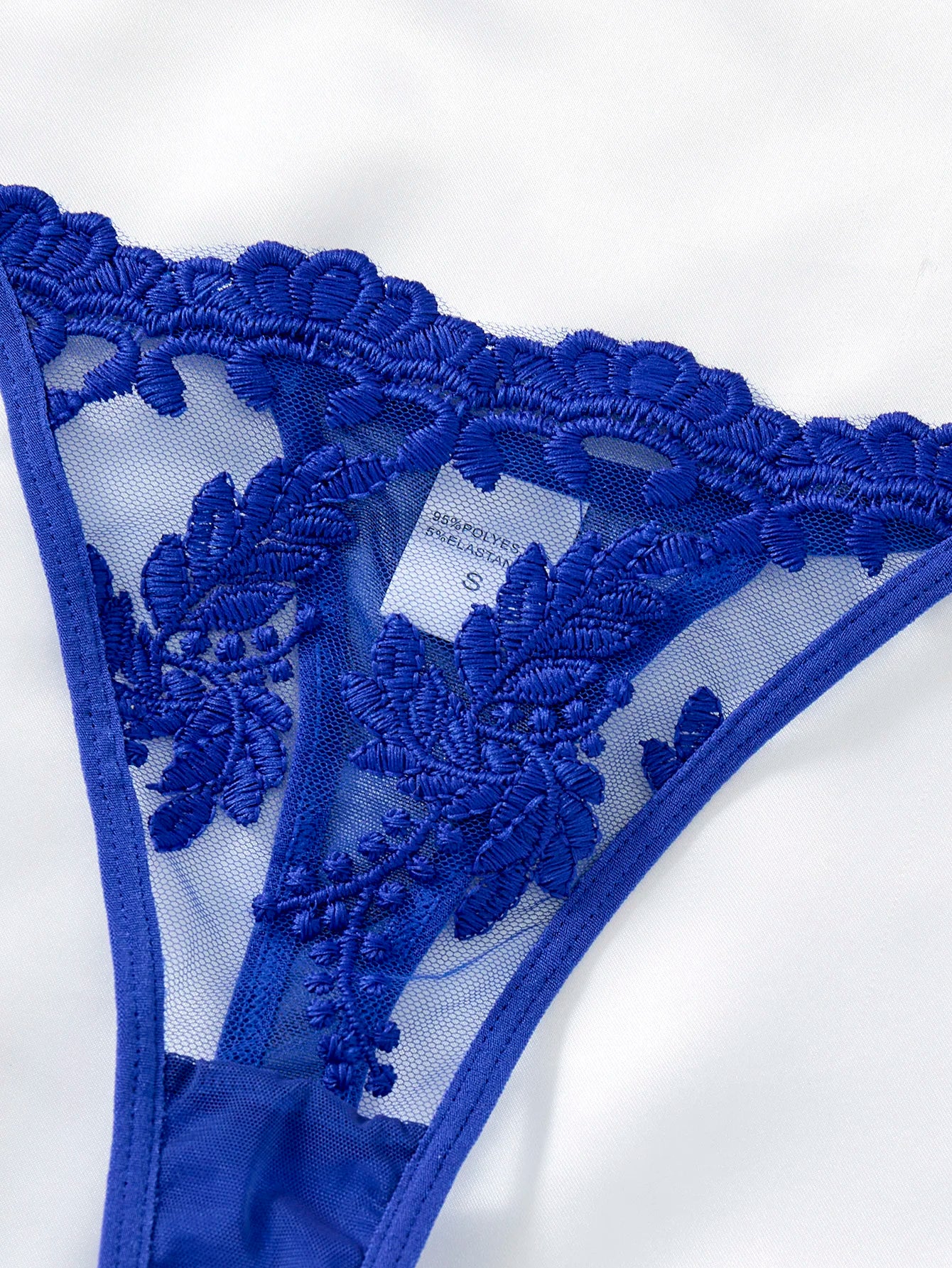 Ladies' wine-red countryside style wheat ear embroidery semitransparent nightgown - LKBA