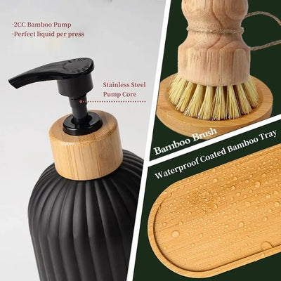 500ml Strip Soap Dispenser with Pump Empty Storage Jar Liquid Soap Bottle Rust Proof Waterproof Hand Soap - LKBA