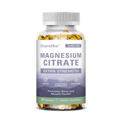Magnesium Citrate - Supplement for Bone, Sleep, Heart Health, Nerve, Muscle & Metabolism,Easily Absorbed,Non-GMO - LKBA