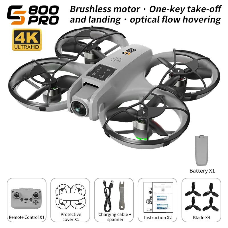 NEW ES800 Pro Mini Drone 1080P HD Camera Brushless Motor Obstacle Avoidance Aerial Photography Remote Control Aircraft Quadcopter - LKBA