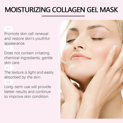 Bio-Collagen Face Mask Anti-Wrinkle Firming Lift Deep Hydrating Overnight Mask Shrink Pores Brightening Repair Skin Care - LKBA