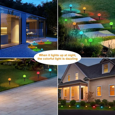 30 LED Solar Bubble Ball Lawn Lights Waterproof Solar Pathway String Light for Outdoor Garden Patios Trail Lighting Decoration - LKBA