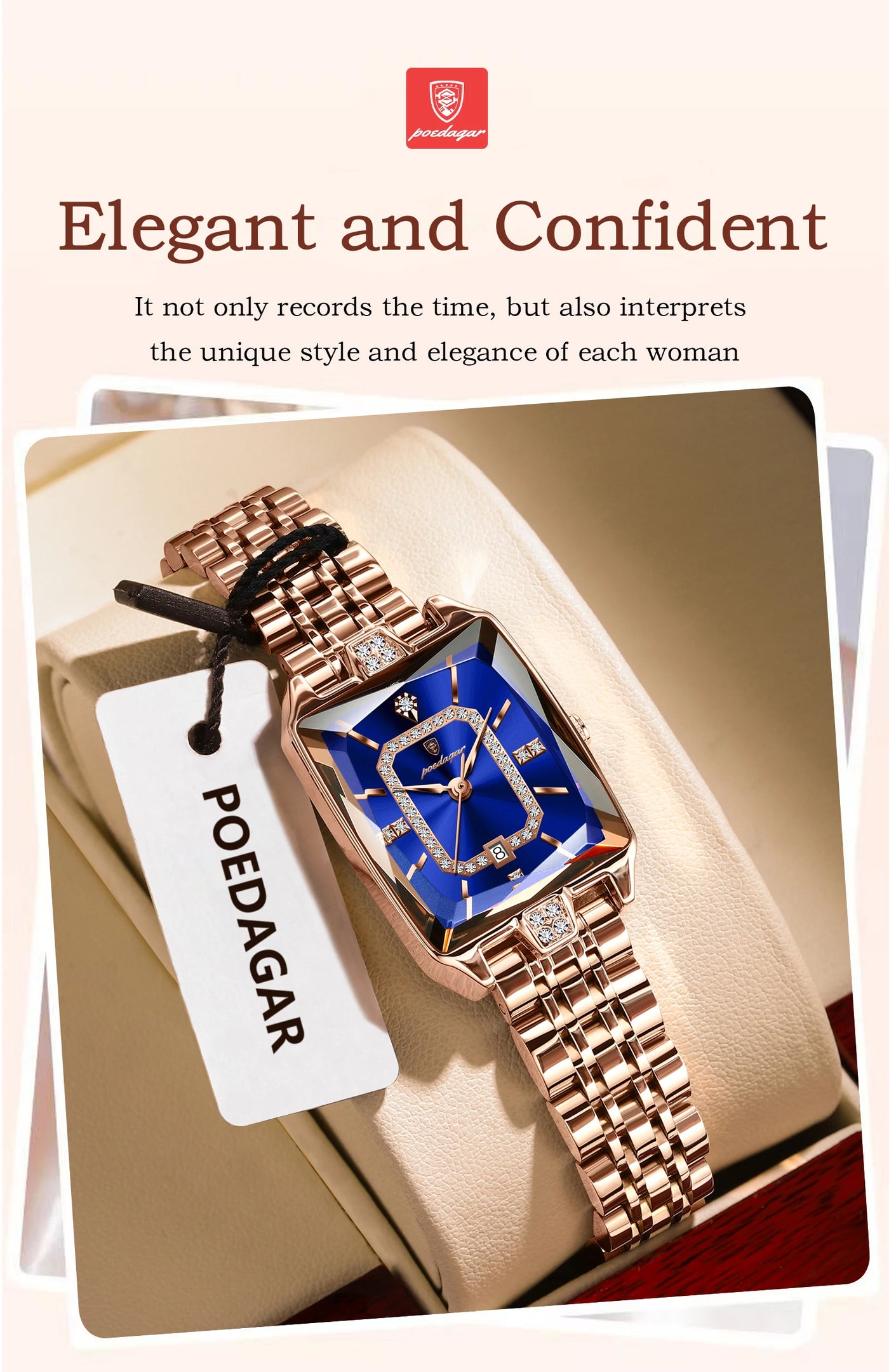 POEDAGAR Luxury Casual Ladies Watch Stainless Steel Waterproof Date Fashion Woman Wristwatch High Quality Quartz Women's Watches - LKBA