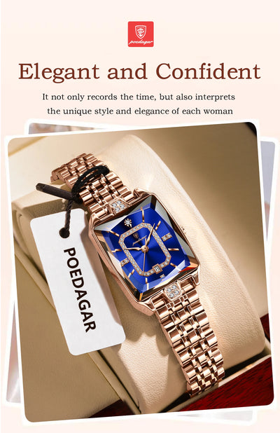 POEDAGAR Luxury Casual Ladies Watch Stainless Steel Waterproof Date Fashion Woman Wristwatch High Quality Quartz Women's Watches - LKBA