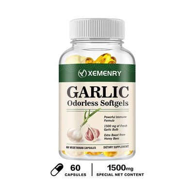 Odorless Garlic Capsules - Balance Cholesterol Levels, Support Heart and Cardiovascular Health - LKBA