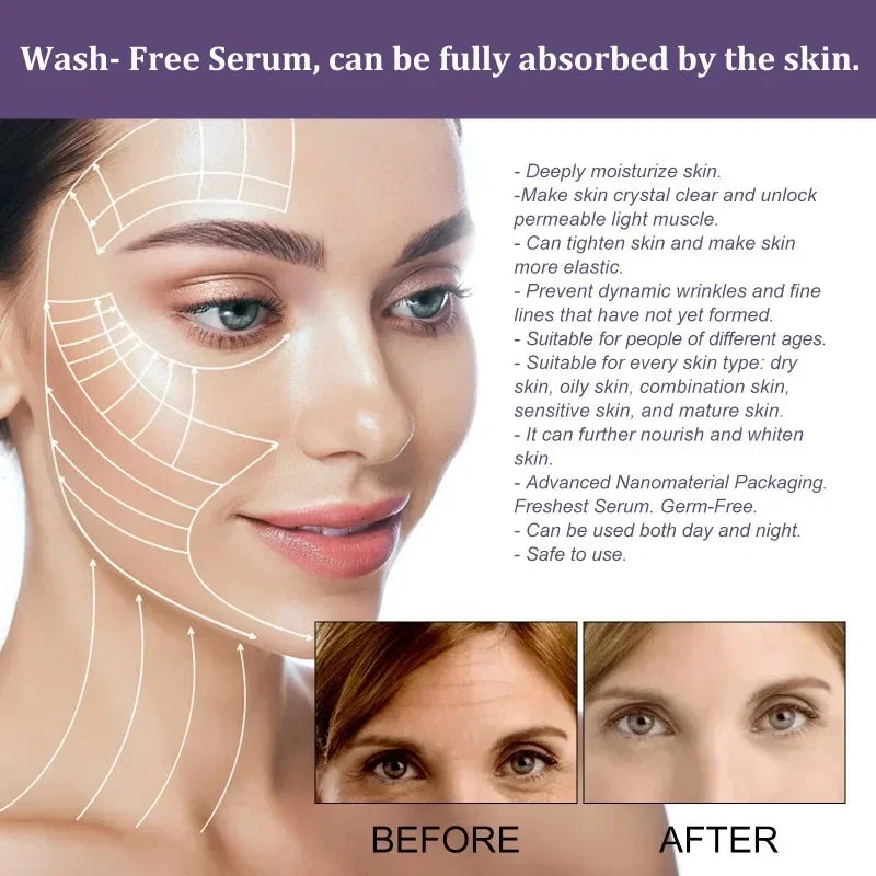 Remove Wrinkle Face Serum Lift Firming Anti-Aging Fade Fine Lines Whitening Brightening Moisturizer Skin Care - LKBA