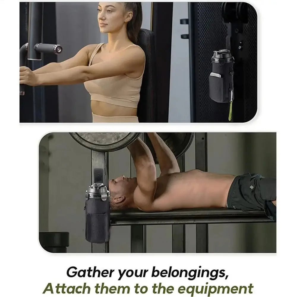 Magnetic Gym Water Bottle Bag Non Slip Magnetic Gym Sling Bag Portable Magnetic Water Bottle Carrier Holder for Gym Accessories - LKBA