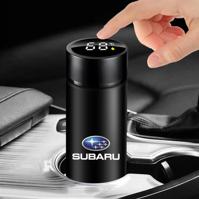 1Pcs Car Smart Thermos Bottle With Temperature Display Coffee Cup For Subaru WRX STI Forester Tribeca Levorg Impreza XV Outback - LKBA