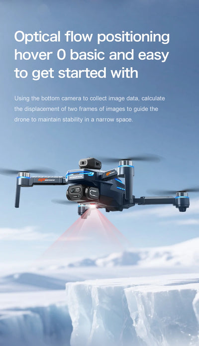 Professional Drone GT8 8K Wide-Angle HD 1080P Camera Wi-Fi FPV Height Hold Foldable RC Drone Quadrotor Helicopter - LKBA