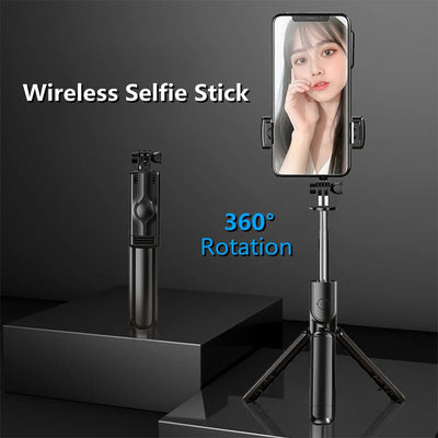 3 In 1 Bluetooth Wireless Selfie Tripod with Fill Light Shutter Remote Control - LKBA
