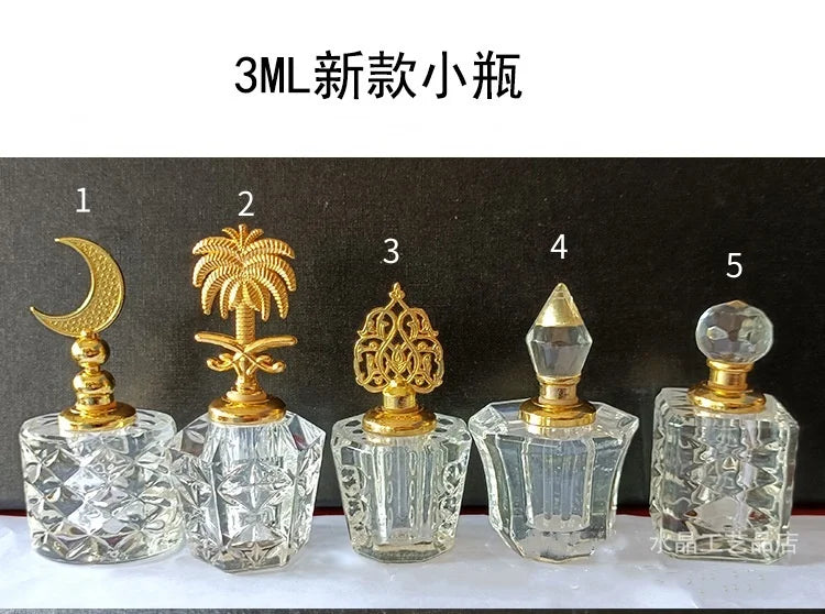 2/10pcs High-grade 3ml/5ml Empty Clear Crystal Glass Essential Oil Bottle Attar Oil /Perfume Bottle With Glass Stick - LKBA
