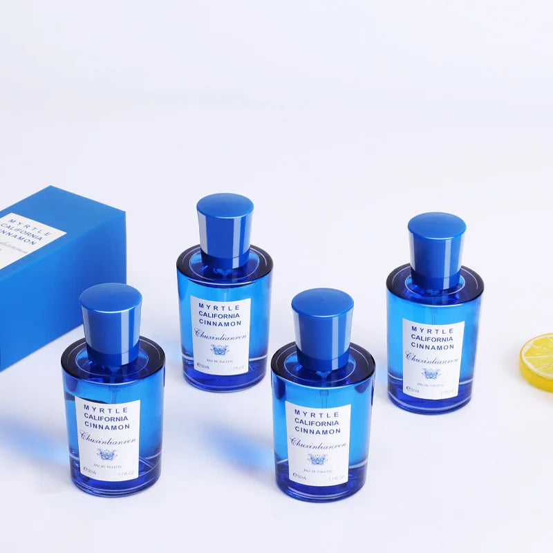 Mediterranean Perfume Blue High-end Long-lasting Fragrance Fresh Woody Fruity Fragrance First Lover Charm Date Body Spray 50ml - LKBA