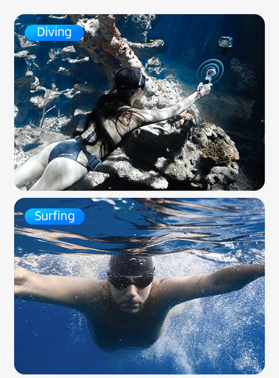 Underwater Selfie Stick Waterproof Diving Extendable Selfie Stick Wireless Remote Control - LKBA