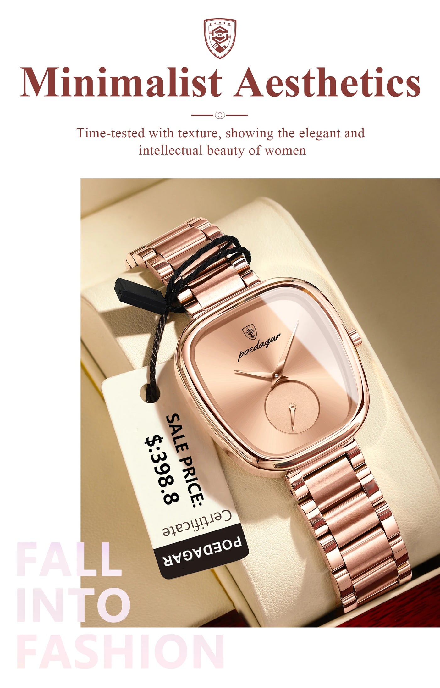 POEDAGAR Luxury Elegant Watch For Woman Waterproof Stainless Steel Quartz Women's Watches Simple High Quality Ladies Wristwatch - LKBA