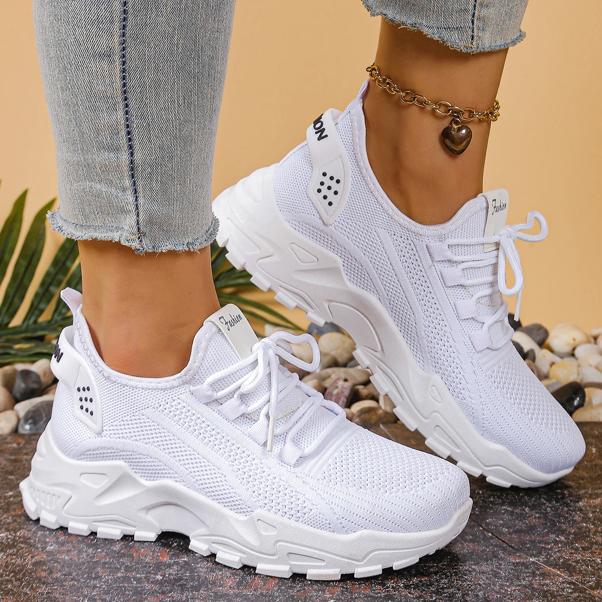 Women's shoes, women's sports shoes 2025 Women's shoes Breathable single-mesh dad shoes Women's casual and versatile sports shoe - LKBA