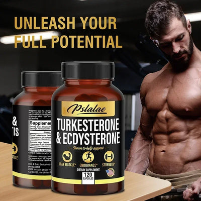 Turcosterone & Ecdysterone - 2-in-1 High Potency Turkesterone Supplement for Men & Women - Strength, Energy and Vitality - LKBA