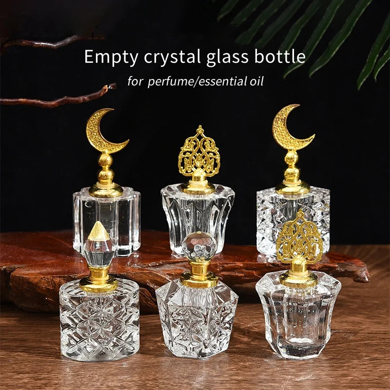 2/10pcs High-grade 3ml/5ml Empty Clear Crystal Glass Essential Oil Bottle Attar Oil /Perfume Bottle With Glass Stick - LKBA